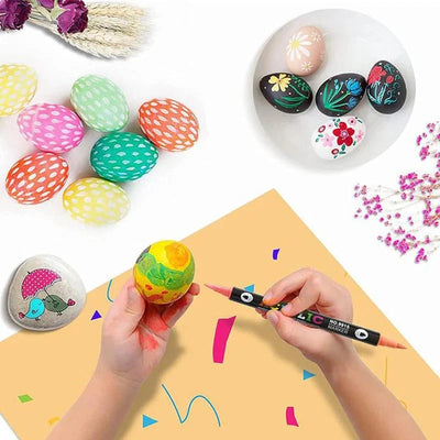 Acrylic Markers Dual-Tip Fine & Broad Quick-Drying Multi-Surface