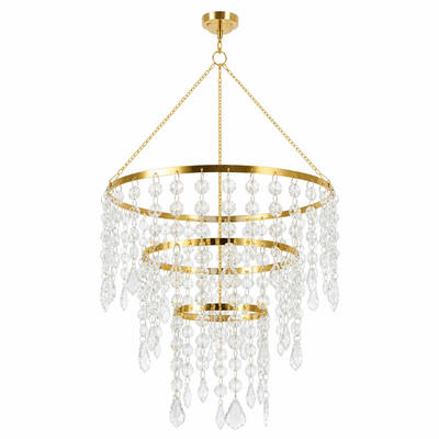 Acrylic Three-Layer Beaded Chandelier