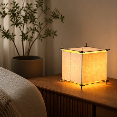 Adjustable Color Solid Wood Kraft-Paper Floor Lamp
