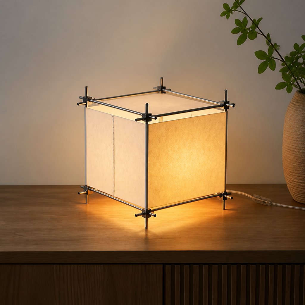 Adjustable Color Solid Wood Kraft-Paper Floor Lamp