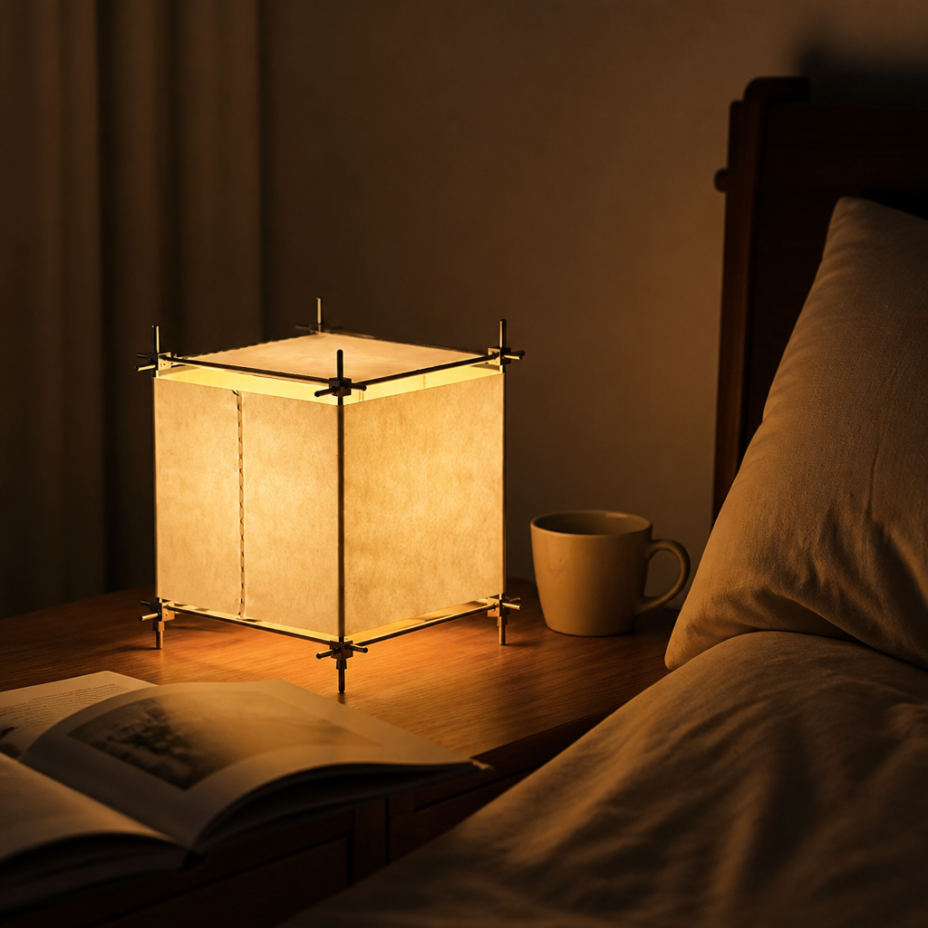 Adjustable Color Solid Wood Kraft-Paper Floor Lamp