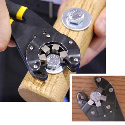 Adjustable Wrench Self-Adjusting Composite Steel Head & Non-Slip Handle