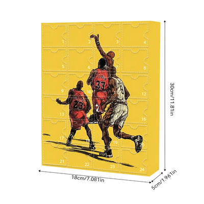 Advent Calendar Basketball Collectible Figures Freestanding