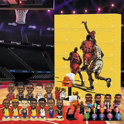 Advent Calendar Basketball Collectible Figures Stand-Up Display