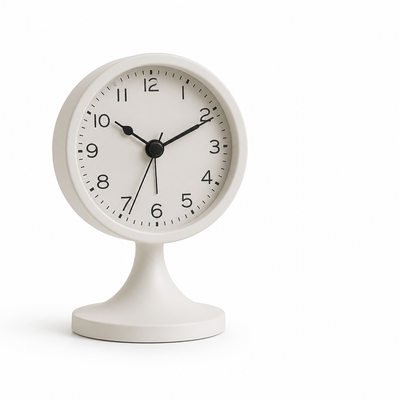Alarm Clock Silent Quartz Metal Body & Backlight