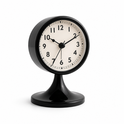 Alarm Clock Silent Quartz Metal Body & Backlight