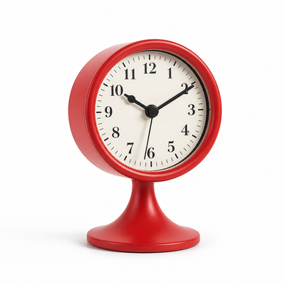 Alarm Clock Silent Quartz Metal Body & Backlight