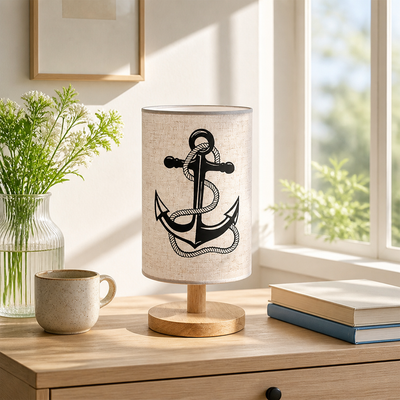 Anchor Print Table Lamp