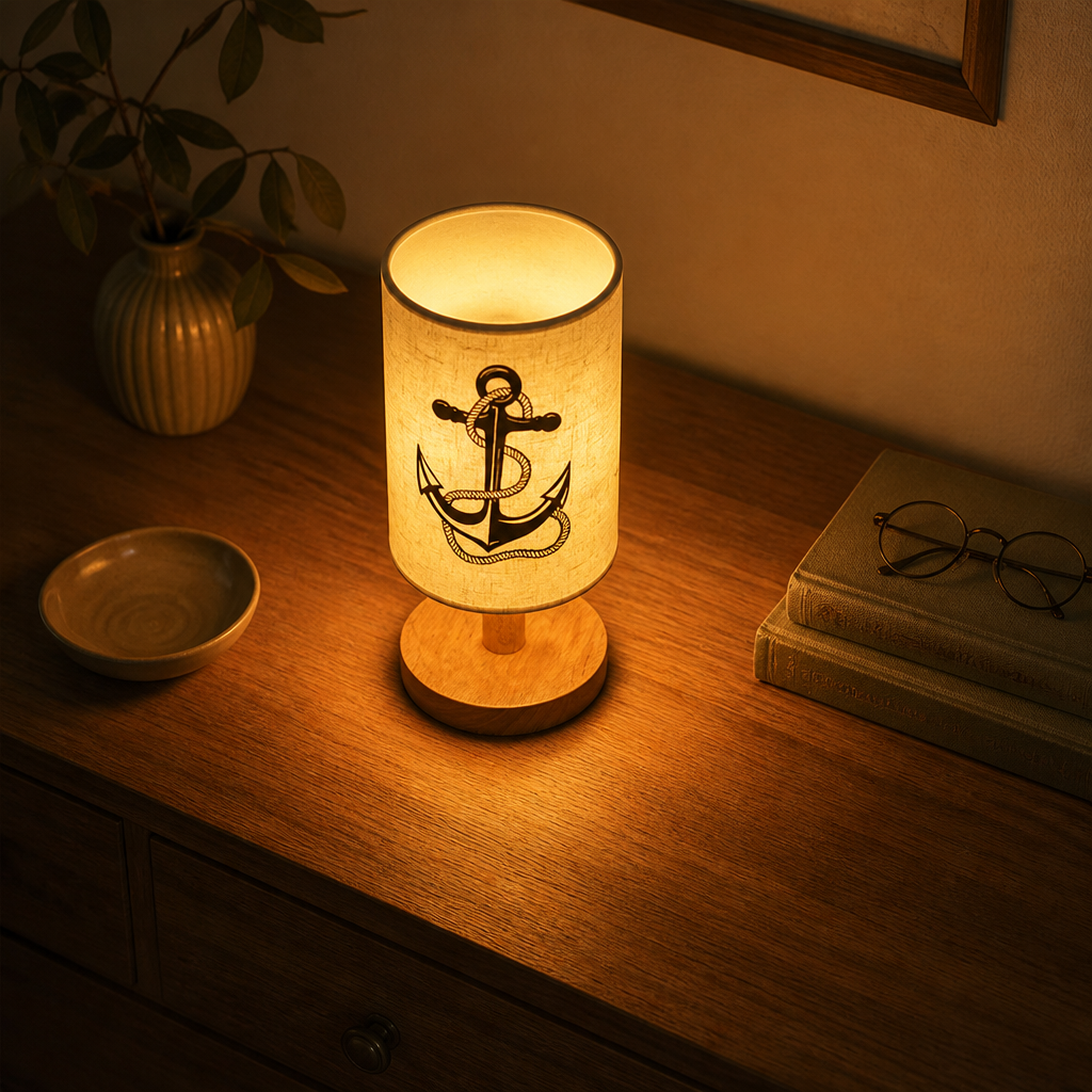 Anchor Print Table Lamp