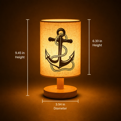 Anchor Print Table Lamp