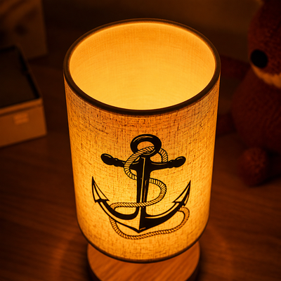 Anchor Print Table Lamp