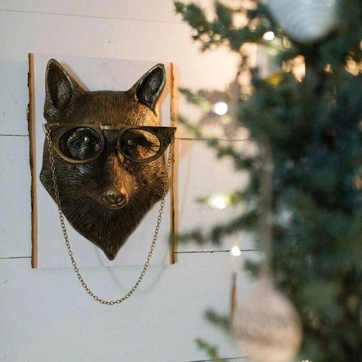 Animal Head Wall Decor Hand-Painted UV-Resistant Resin