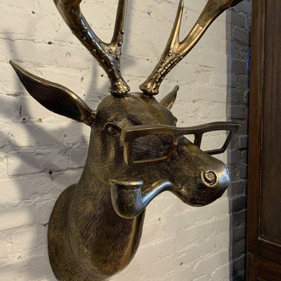 Animal Head Wall Decor Hand-Painted UV-Resistant Resin