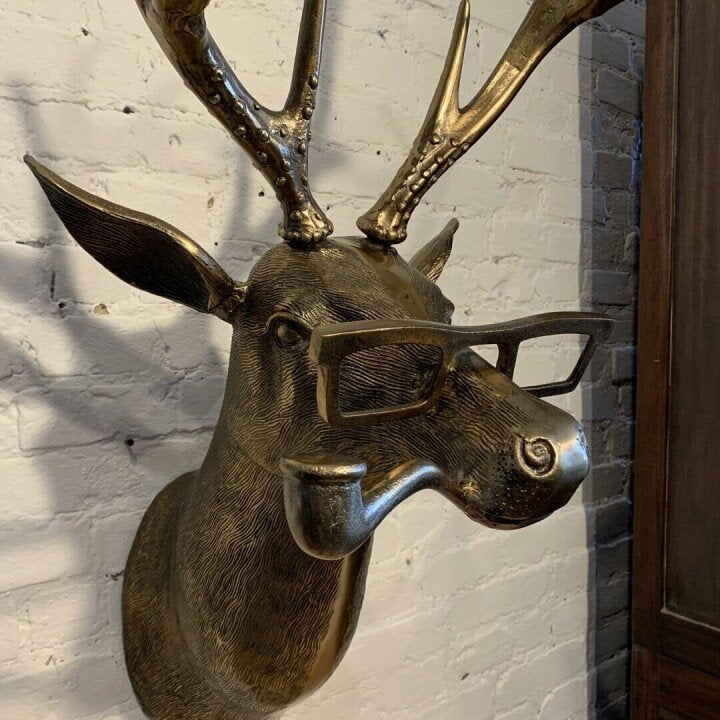 Animal Head Wall Decor Hand-Painted UV-Resistant Resin