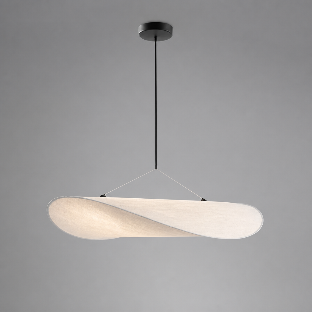 Art-Deco Silk LED Round Pendant Light
