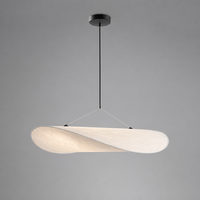 Art-Deco Silk LED Round Pendant Light