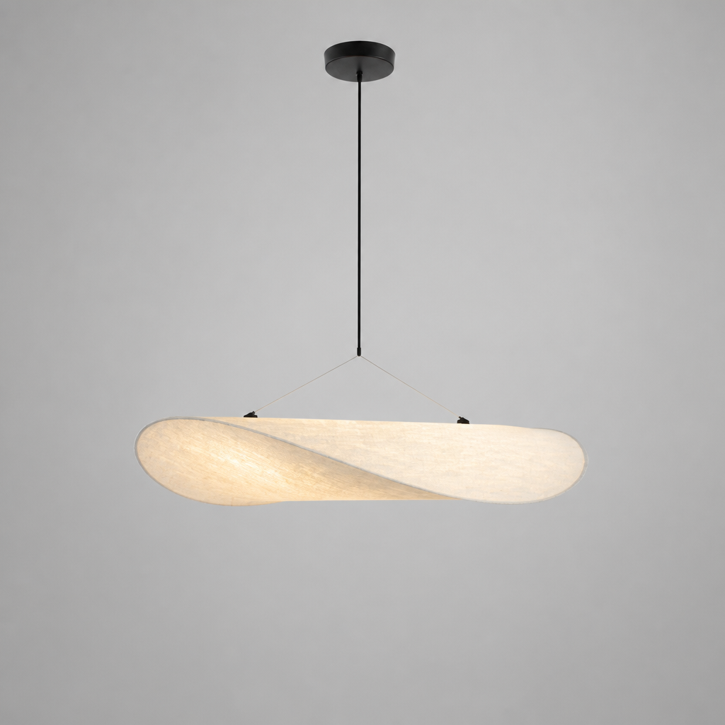 Art-Deco Silk LED Round Pendant Light