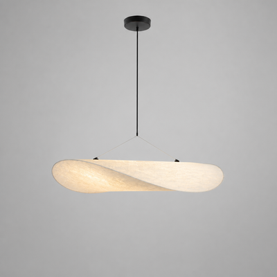 Art-Deco Silk LED Round Pendant Light