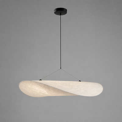 Art-Deco Silk LED Round Pendant Light