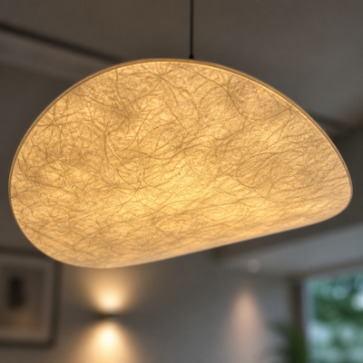 Art-Deco Silk LED Round Pendant Light