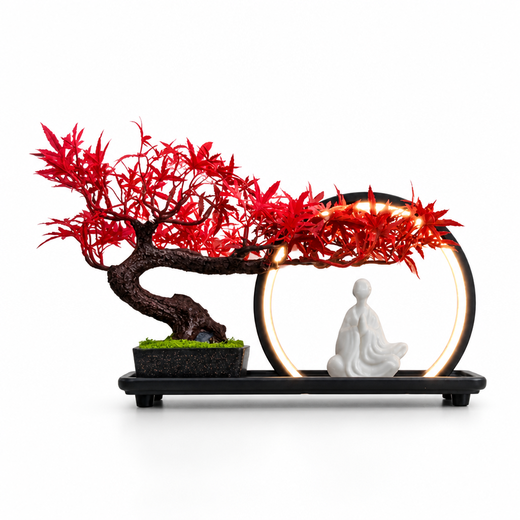 Artificial Bonsai Tree Maintenance-Free LED Lighting USB & Battery