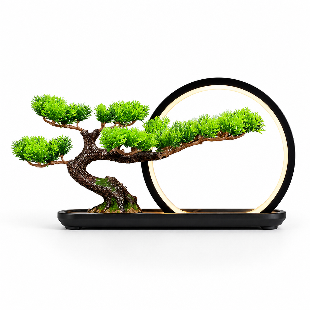 Artificial Bonsai Tree Maintenance-Free LED Lighting USB & Battery