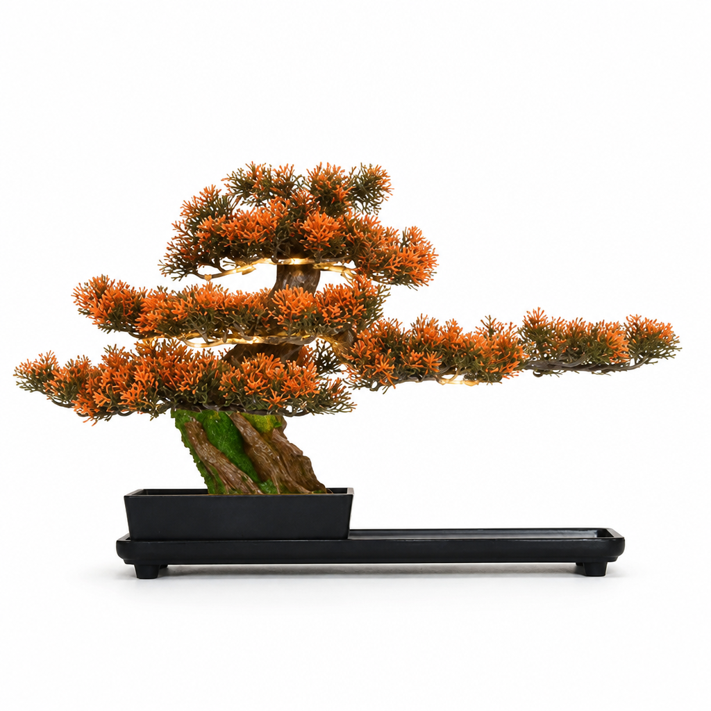 Artificial Bonsai Tree Maintenance-Free LED Lighting USB & Battery