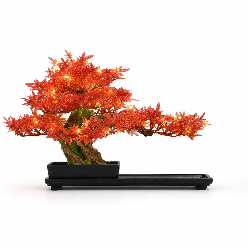 Artificial Bonsai Tree Maintenance-Free LED Lighting USB & Battery