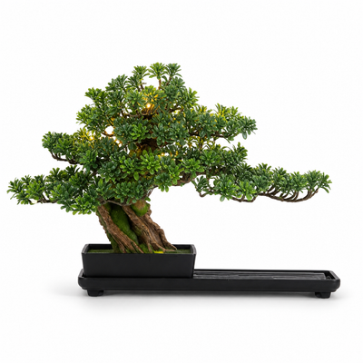 Artificial Bonsai Tree Maintenance-Free LED Lighting USB & Battery