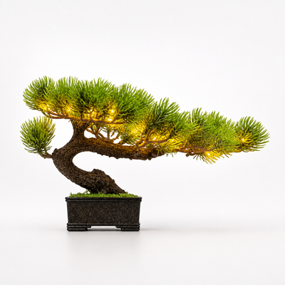 Artificial Bonsai Tree Maintenance-Free LED Lighting USB & Battery
