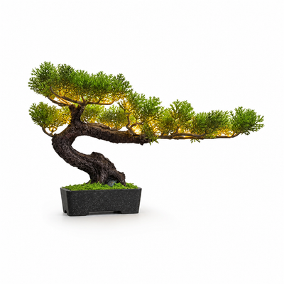 Artificial Bonsai Tree Maintenance-Free LED Lighting USB & Battery