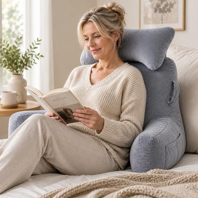 Backrest Pillow Ergonomic High Back Armrests & Neck Roll