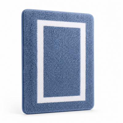 Bath Mat Microfiber Plush Anti-Slip Backing Machine Washable