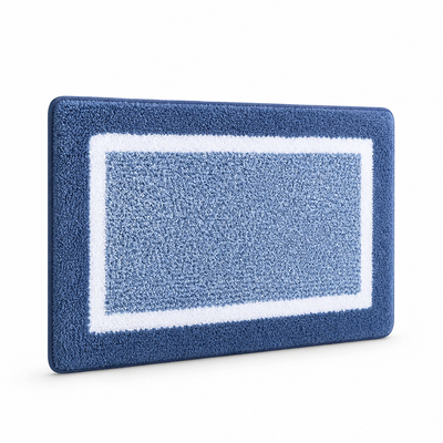 Bath Mat Microfiber Plush Anti-Slip Backing Machine Washable
