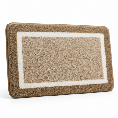 Bath Mat Microfiber Plush Anti-Slip Backing Machine Washable