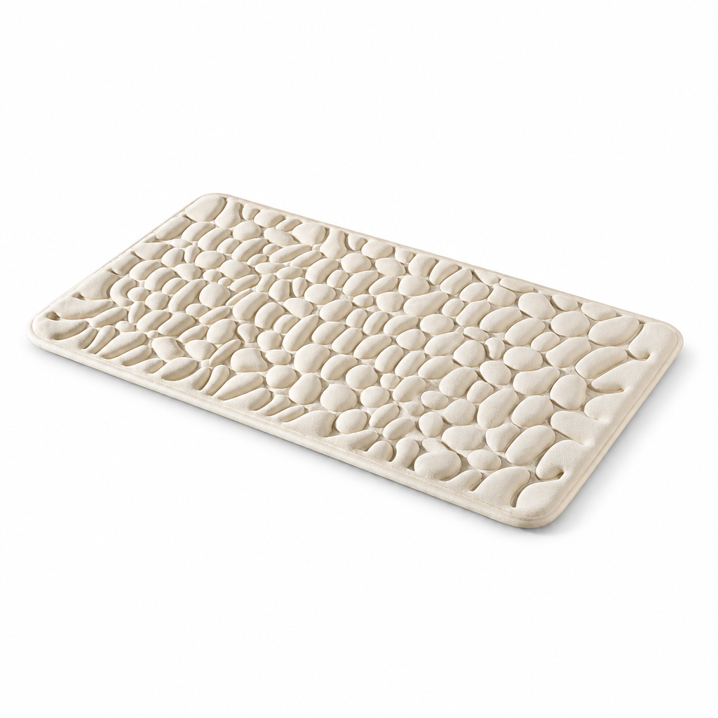 Bath Mat Quick-Drying Non-Slip Backing & Soft Comfort