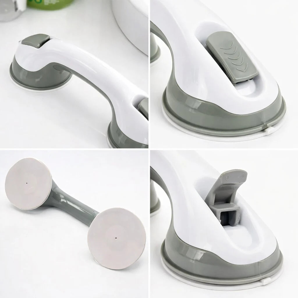 Bathroom Grab Bar Drill-Free Suction Mount Ergonomic Handle