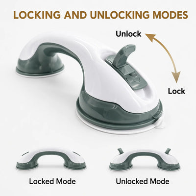 Bathroom Grab Handle Double Suction Lock 176 Lbs