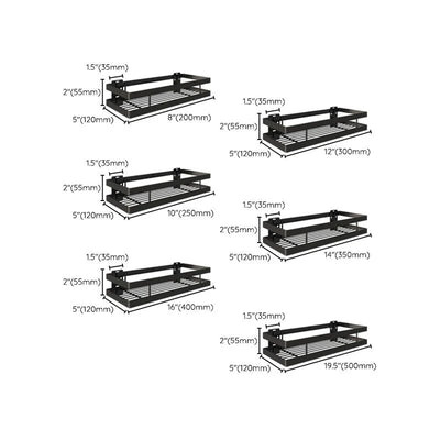 Bathroom Shelf Set Matte Black Rust-Resistant Mounting Kit