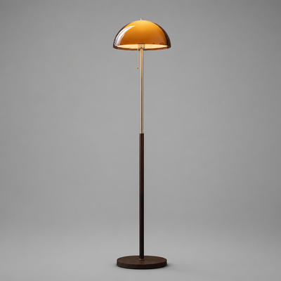 Bauhaus-Style Brown LED Adjustable Hanging Pendant Light