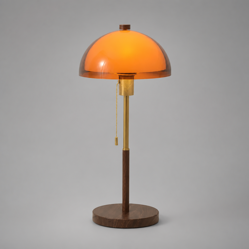 Bauhaus-Style Brown LED Adjustable Hanging Pendant Light