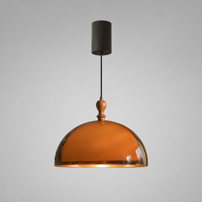 Bauhaus-Style Brown LED Adjustable Hanging Pendant Light