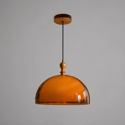 Bauhaus-Style Brown LED Adjustable Hanging Pendant Light