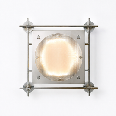 Bauhaus-Style Ice Glass LED Three-Color Wall Sconce