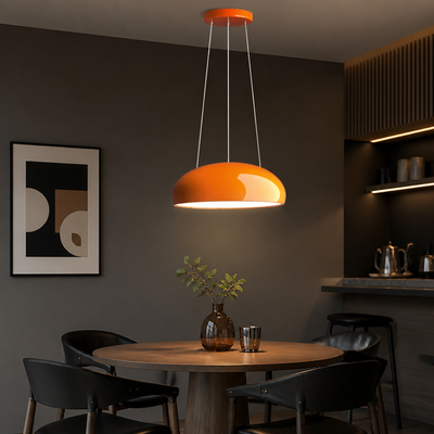 Bauhaus-Style Metal Round Chandelier