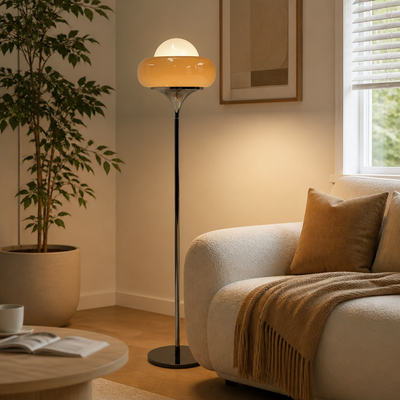 Bauhaus-Style Yellow Egg-Shaped Table Lamp