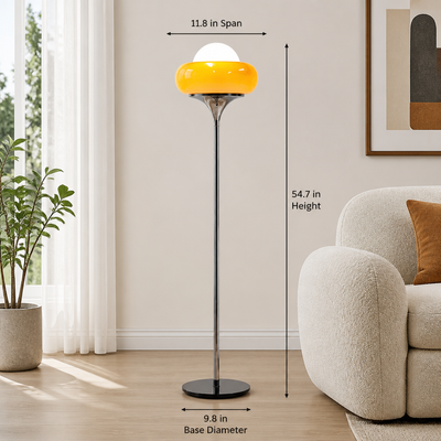 Bauhaus-Style Yellow Egg-Shaped Table Lamp