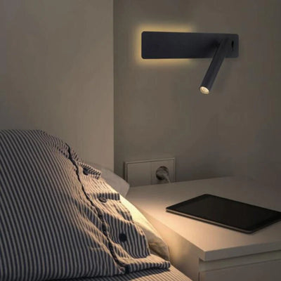 Bedside Reading Lamp Swiveling LED Spot & Dual Switches