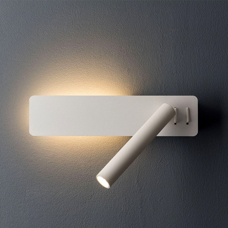 Bedside Wall Light Rotating Reading Spot & Ambient LED