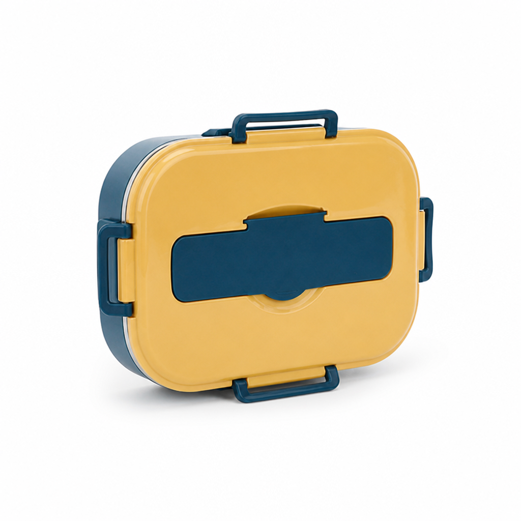 Bento Lunch Box Stainless Steel 4-Compartment Portable & Reusable